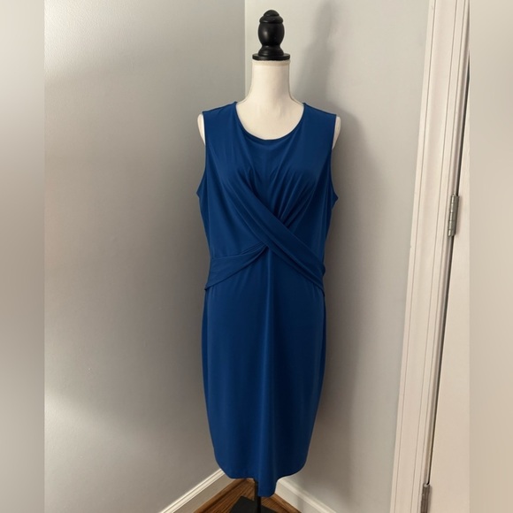 NWT Brooks Brothers Sleeveless Royal Blue Dress Size XL - Picture 1 of 11